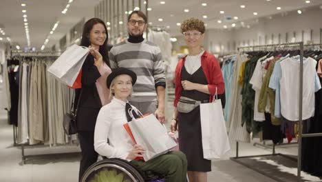 Group-of-Friends-Posing-with-Shopping-Bags