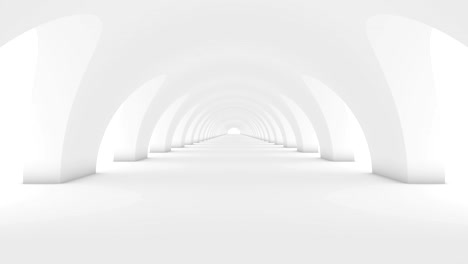 Infinite-tunnel-perspective-view-from-inside-seamless-footage.-Moving-forward-in-endless-corridor-looped-animation.-Contemporary-architecture-at-daytime.-Infinity-effect,-zoom-in-realistic-video