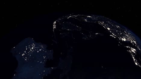 Earth-View-From-Space-Loop---Stock-video