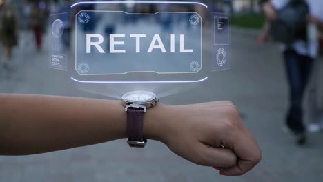 Weibliche-Hand-mit-Hologramm-Retail