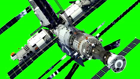 Space-Station-On-Green-Screen