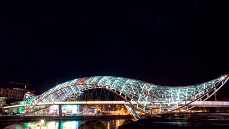 FullHD-Timelapse-of-Bridge-of-Peace.-Tbilisi,-Georgia