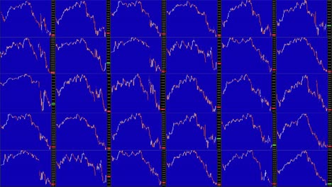 Timelapse-Bildschirm.-Schnell-die-Zeit.-Technische-Marktanalyse.-Trading-range