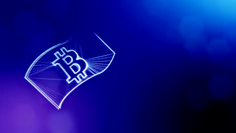 bitcoin-on-a-paper-banknote.-Financial-background-made-of-glow-particles-as-vitrtual-hologram.-Shiny-3D-loop-animation-with-depth-of-field,-bokeh-and-copy-space.-Blue-background-1