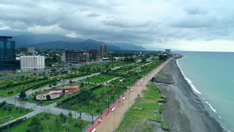 Aerial-view-of-Batumi-at-rainy-day