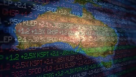 Kamera-schwenkt-über-Australien-mit-modernen-Börse-Ticker-overlay