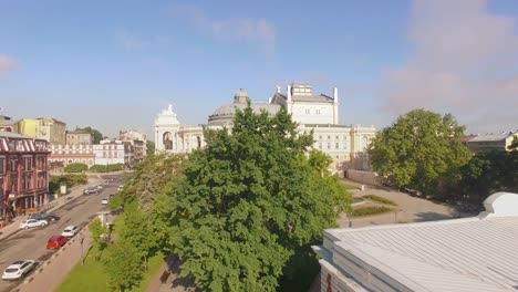 Camera-flies-upward-revealing-Odessa-city-center-with-Opera-and-Ballet-Theater