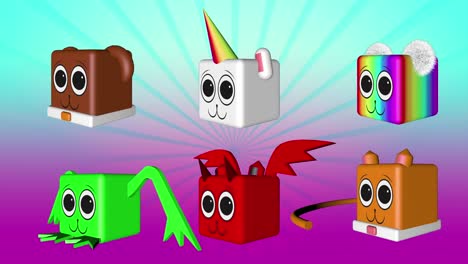 Animal-pet-style-3D-juego-de-fondo-en-un-tema-popular-adolescente