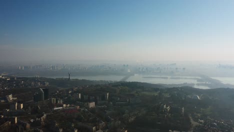 Aerial-view-over-Kiev-in-the-fog-4K-Ultra-HD