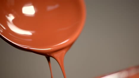 Chocolate-dripping-from-ladle