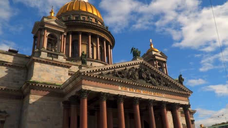 St.-Isaac's-Cathedral-against-the-sky-with-clouds.-Saint-Petersburg