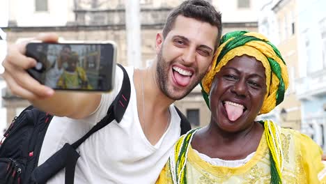 Taking-a-Selfie-with-Brazilian-Woman