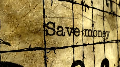 Save-money-and-barbwire-concept