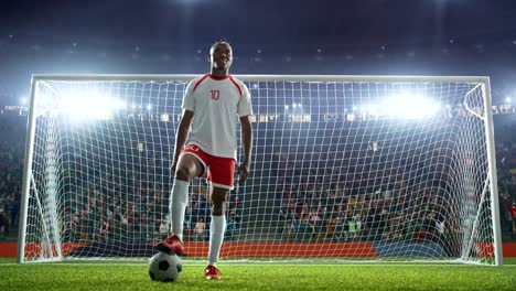 Fußball-Spieler-stehen