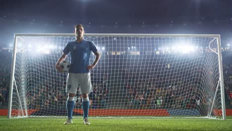 Jugador-de-fútbol-de-pie