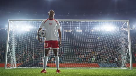 Fußball-Spieler-stehen