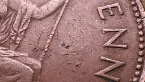 Close-up-of-very-old-coins