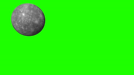 Greenscreen-Planet-Quecksilber-umkreist-im-Weltraum