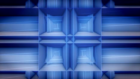 Blue-Rectangle-pattern-loop-video,-stage-background-loop-movie