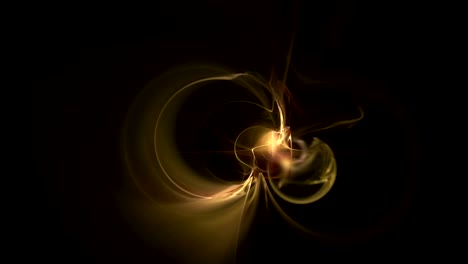 Gold-star-curves-abstract-loop-motion-background