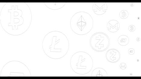 Loopable-fondo-de-celda-con-los-iconos-de-cryptocurrency