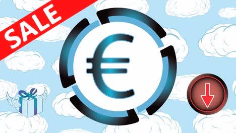 Currency-sale-in-clouds