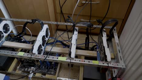 Ethereum-Cryptocurrency-mining-rig-with-four-powerful-video-cards-integrated