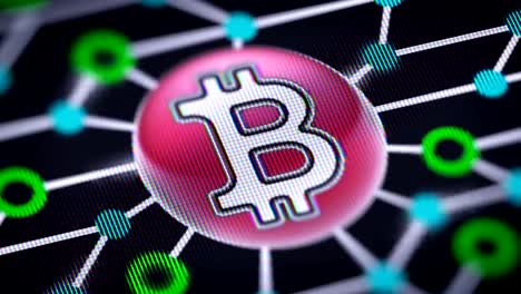 El-icono-de-Bitcoin-en-la-pantalla.