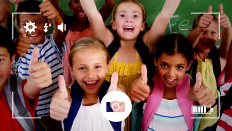 Taking-photos-of-schoolchildren-on-a-digital-camera