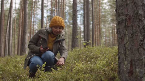 Fotógrafo-femenino-haciendo-fotos-en-el-bosque