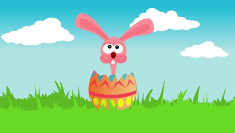 Easter-pink-bunny-in-the-easter-egg