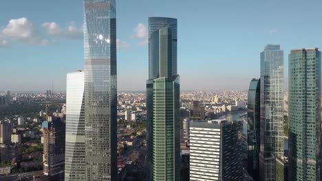 Glass-skyscrapers,-against-the-city-background