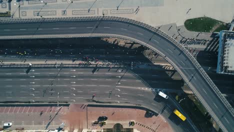 Marathon-running-on-the-street.-Top-view-shot