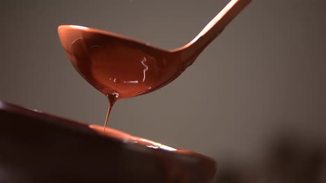 Chocolate-dripping-from-ladle