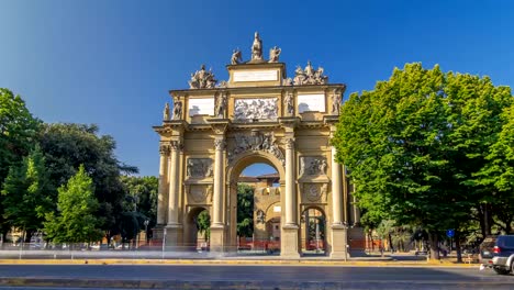 Triunfal-arco-de-Lorena-timelapse-hyperlapse-en-Piazza-della-Liberta