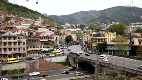 Paisaje-urbano-de-Tbilisi,-Georgia