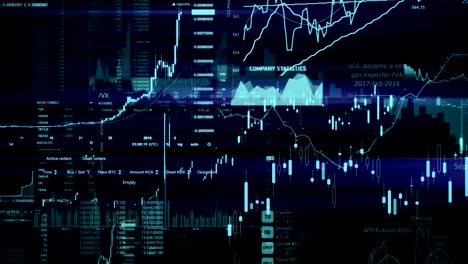 Aktienmarkt-Indizes-sind-im-virtuellen-Raum-bewegen.-Wirtschaftswachstum,-Rezession