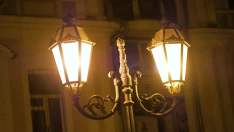 Illuminated-vintage-street-lamp.