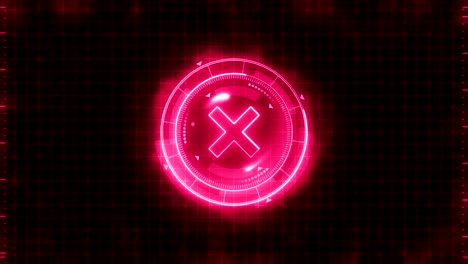 Futuristic-sports-game-loop-animation.-Versus-fight-background.-Radar-neon-digital-display.-X-target-mark.-Game-control-interface-element.-Battle-fight-sports-competition.