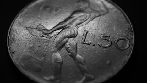 Close-up-of-very-old-coins