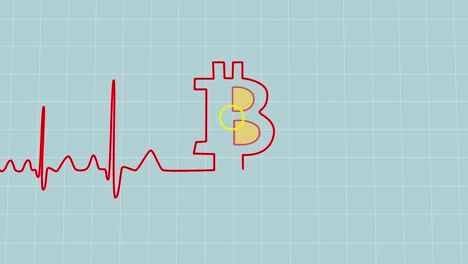 2D-Animation-von-Bitcoin-Herz-EKG-Medizin-Puls.-Kryptowährung-Amtsleitung-Cardio.