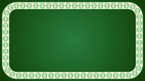 Dollar-american-money-green-background-rectangle-frame