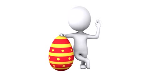 3d-Man-with-Red-Easter-Egg-on-white-chroma-key.-Easter-holiday-and-welcome-concept.-Happy-Easter.