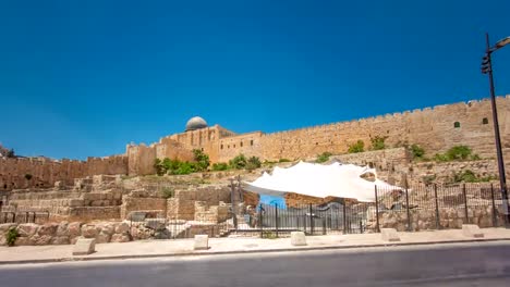 Mezquita-al-Aqsa-timelapse-hyperlapse-tercer-lugar-más-sagrado-en-el-Islam,-Jerusalén,-Israel