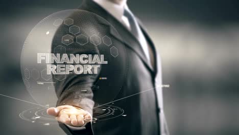 Financial-Report-with-hologram-businessman-concept