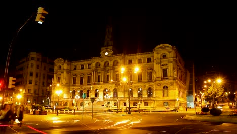 Grandes-megalópolis-viven-su-propia-vida-y-nunca-duerme,-vida-nocturna-en-la-ciudad-de-Bilbao