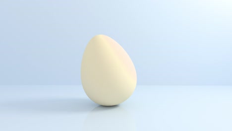 Happy-easter-3d-render-egg-rotating-on-pastel-background.-4K-seamless-loop-animation.