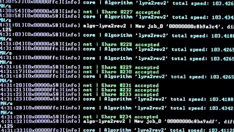 Mining-process-on-monitor-close-up