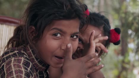 Indian-kids-hanging-around-outside-their-house