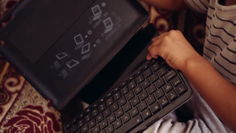 Portrait-of-an-Indian-child-at-home-during-coronavirus-lockdown